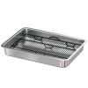 PawHut Dog Potty Tray Stainless Steel for Small and Medium Dogs, Dog Training Tray for Porch, Bathroom, Balcony, 28" x 20" x 4"
