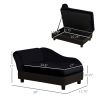 PawHut Luxury Dog Bed for Small Dogs, Hidden Storage, 3" Foam Cushion, Modern Pet Sofa, Black