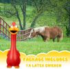 1 Pcs Horse Toys Latex Squeaky Squeeze Chicken Squeak Turkey Balls for Play Fake Screaming Chicken Toys for Horses Soccer Ball for Reduce Separation A