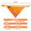 Orange Dog Bandana M Size Hi Visibility Reflective Blaze Orange Bandana for Medium Small Pets Safety Accessories for Walking Camping and Off Leash Exp