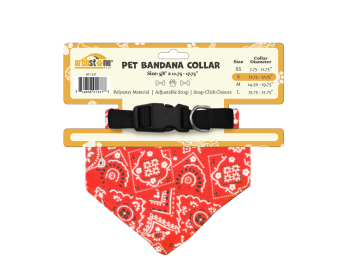 Western Themed Pet Bandana Collars (Color: Red, size: small)