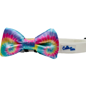 Cutie Ties Dog Bow Tie (Color: Pastel Tie Dye, size: One size)