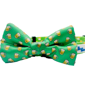 Cutie Ties Dog Bow Tie (Color: Green Beer, size: One size)