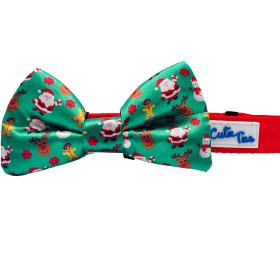 Cutie Ties Dog Bow Tie (Color: Xmas Green, size: One size)