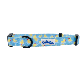 Cutie Ties Fun Design Dog Collar (Color: Rubber Duckies, size: small)