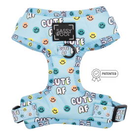 Adjustable Harness (Color: Cute AF, size: Xlarge)
