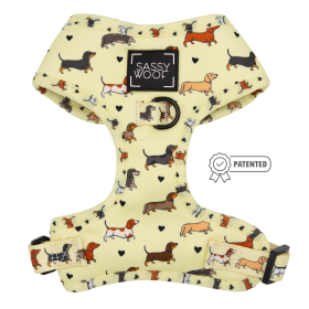 Adjustable Harness (Color: Doxie Delight, size: medium)
