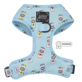 Adjustable Harness (Color: Woof Claw- Sassy Seltzer, size: Xsmall)