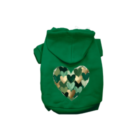 Emerald Mosaic Heart Hoodie (Color: Green, size: S)
