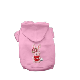 Sweetheart Bunny Hoodie (Color: Pink, size: XS)