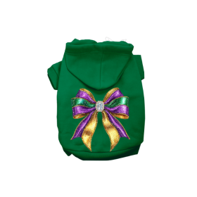 Mardi Royale Bow Hoodie (Color: Green, size: L)