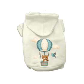 Up, Up & Away Balloon Adventure Hoodie (Color: White, size: XL)