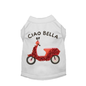 Ciao Bella Vespa Tee (Color: Black, size: S)