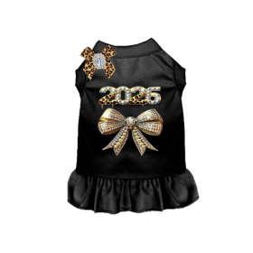 Leopard Glam New Year Dress (Color: Black, size: XL)