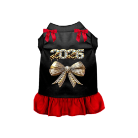 Golden Luxe New Year Dress (Color: Black, size: XL)