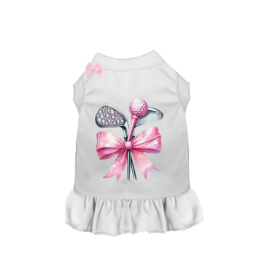Tee Time Bow Dress (Color: Pink, size: 2XL)