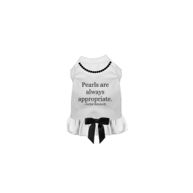 Classic Pearl Elegance Dress (Color: White, size: XL)