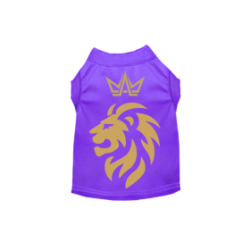 Regal Lion Crest Tee (Color: Dark Blue, size: XL)