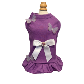 Enchanted Butterfly Garden Dress (Color: Purple, size: XS)