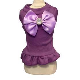 Amethyst Grande Bow Dress (Color: Purple, size: XS)