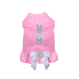 Crystal Bunny Couture Dress (Color: White, size: L)