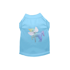 Pastel Pegasus Dog Tee (Color: sky blue, size: M)