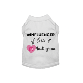 #INFLUENCER of Love & Instagram (Color: White, size: 2X Large)