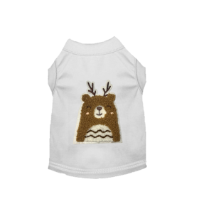 Cuddle Antler Bear (Color: White, size: 2X Large)