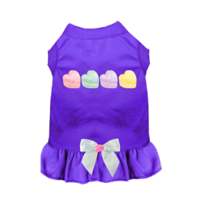 Macaroon Hearts Dog (Color: Purple, size: large)