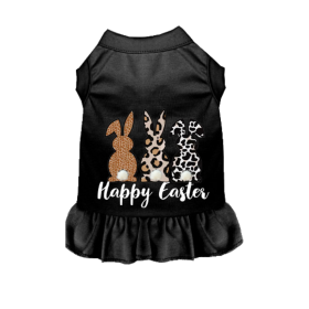 Mink PomPom Bunny Tail Dog (Color: Black, size: X Small)