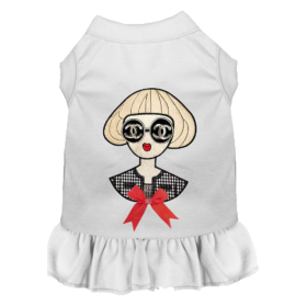 Ms. Fashion Dress (Color: White, size: medium)