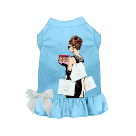 Sniffany & Macaroons, Please- Dog Dress (Color: Blue, size: medium)
