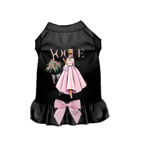 Spring Vogue Dog Dress (Color: Black, size: X Large)
