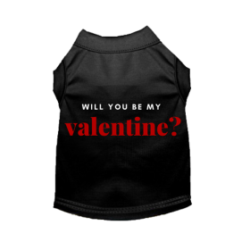Will You Be My Valentine (Color: Black, size: small)
