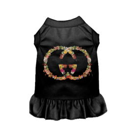 Floral Pucci Dog Dress (Color: Black, size: 2X Large)