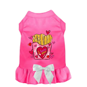 French Fries are My Valentine Dog (Color: Pink, size: medium)