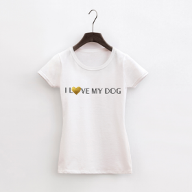 I Love My Dog/ I love My Mum (Color: White, size: X Large)
