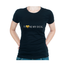 I Love My Dog/ I love My Mum (Color: Black, size: small)