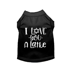 I Love You A Latke (Color: Black, size: 2X Large)