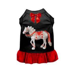 Christmas Horse Dress- Dog Dress (Color: Black, size: XS)