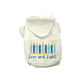 Love and Light- Dog Hoodie (Color: Black, size: large)