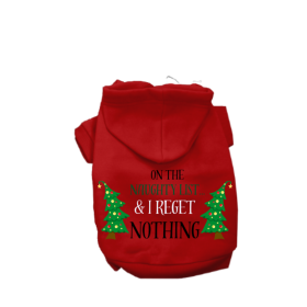 On The Naughty List- Dog Hoodie (Color: Green, size: XS)