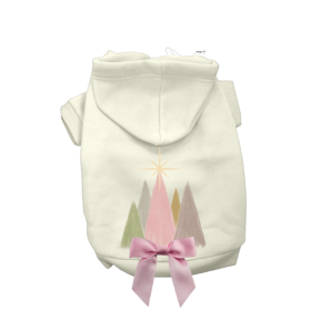 Sparkle Bright Tree- Dog Hoodie (Color: Pink, size: XL)