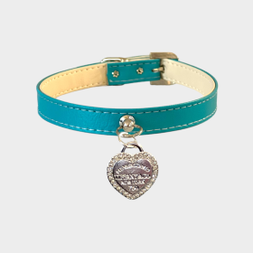 Rhinestone Heart Sniffany Dog Collar (size: 16)