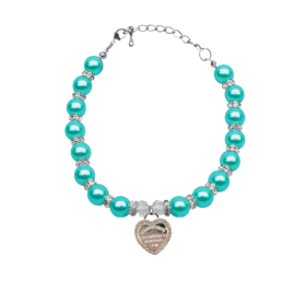 Single Row Pearl Sniffany Dog Necklace (size: L)