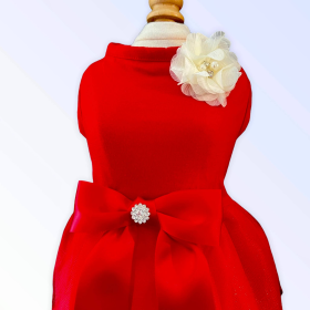 Chiffon Flower Holiday Dress (size: XS)
