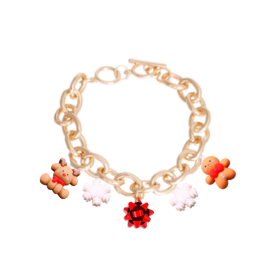 Holiday Charm Dog Necklace (Color: Black, size: 12)