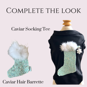 Caviar Stocking Tee- Dog Shirt (size: medium)