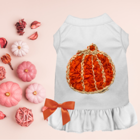 Chiffon Rose Halloween Pumpkin Dog Outfit (Color: Black, size: XL)