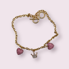 My Tiny Princess of Hearts Dog Charm Collar (size: 14)